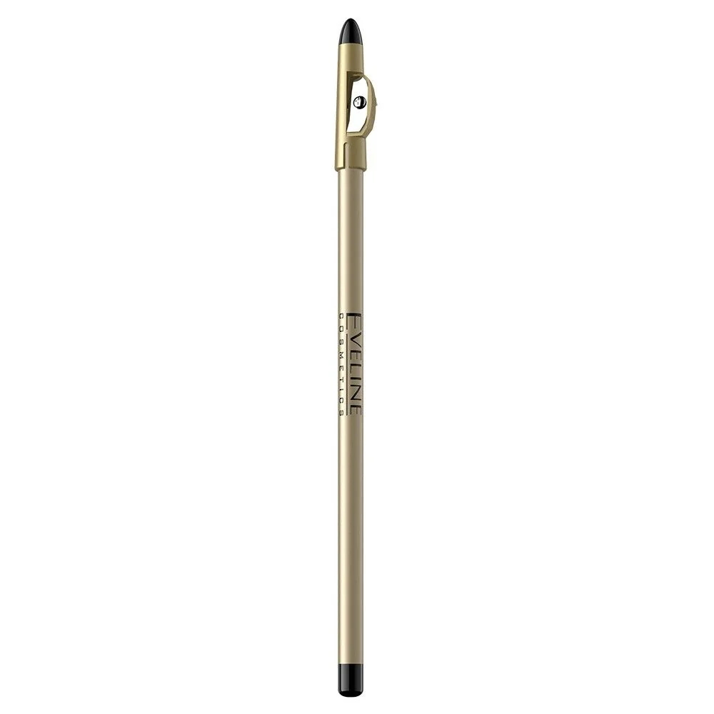 Long eye pencil with sharpener, black