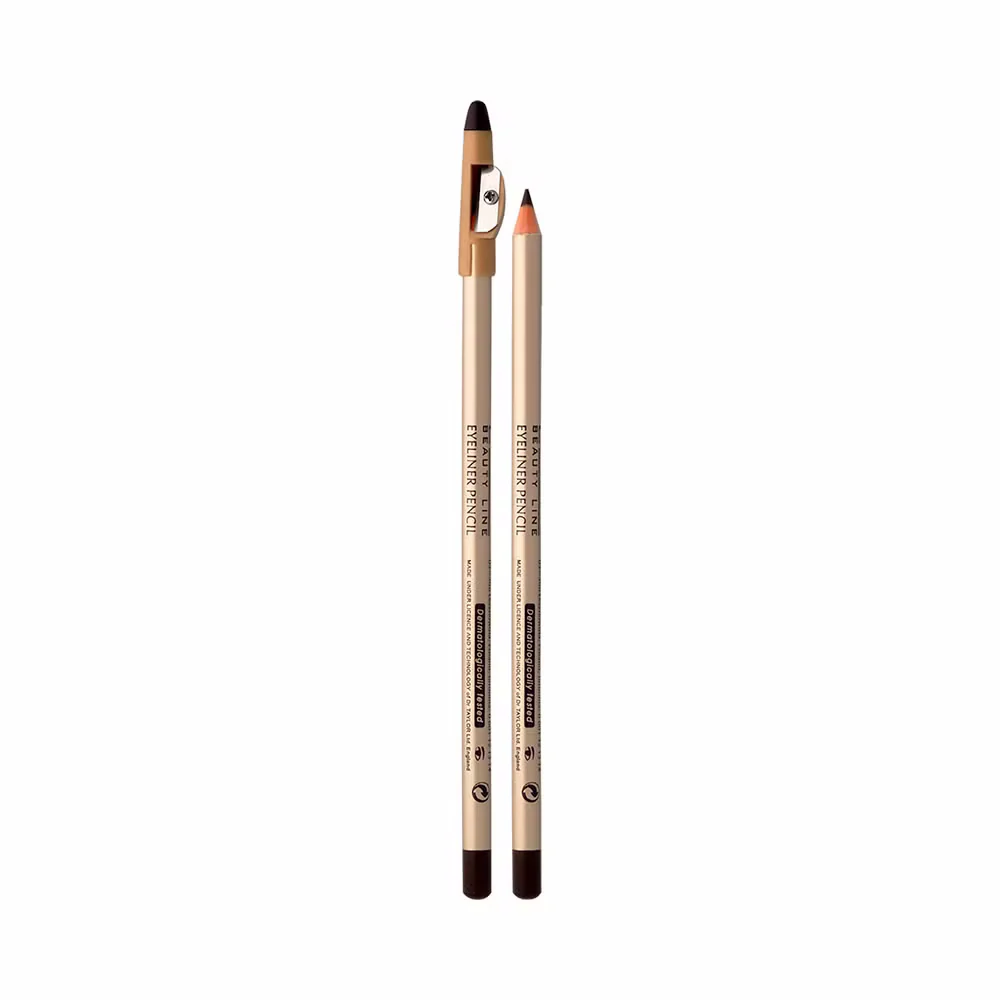 Long eye pencil with sharpener, brown