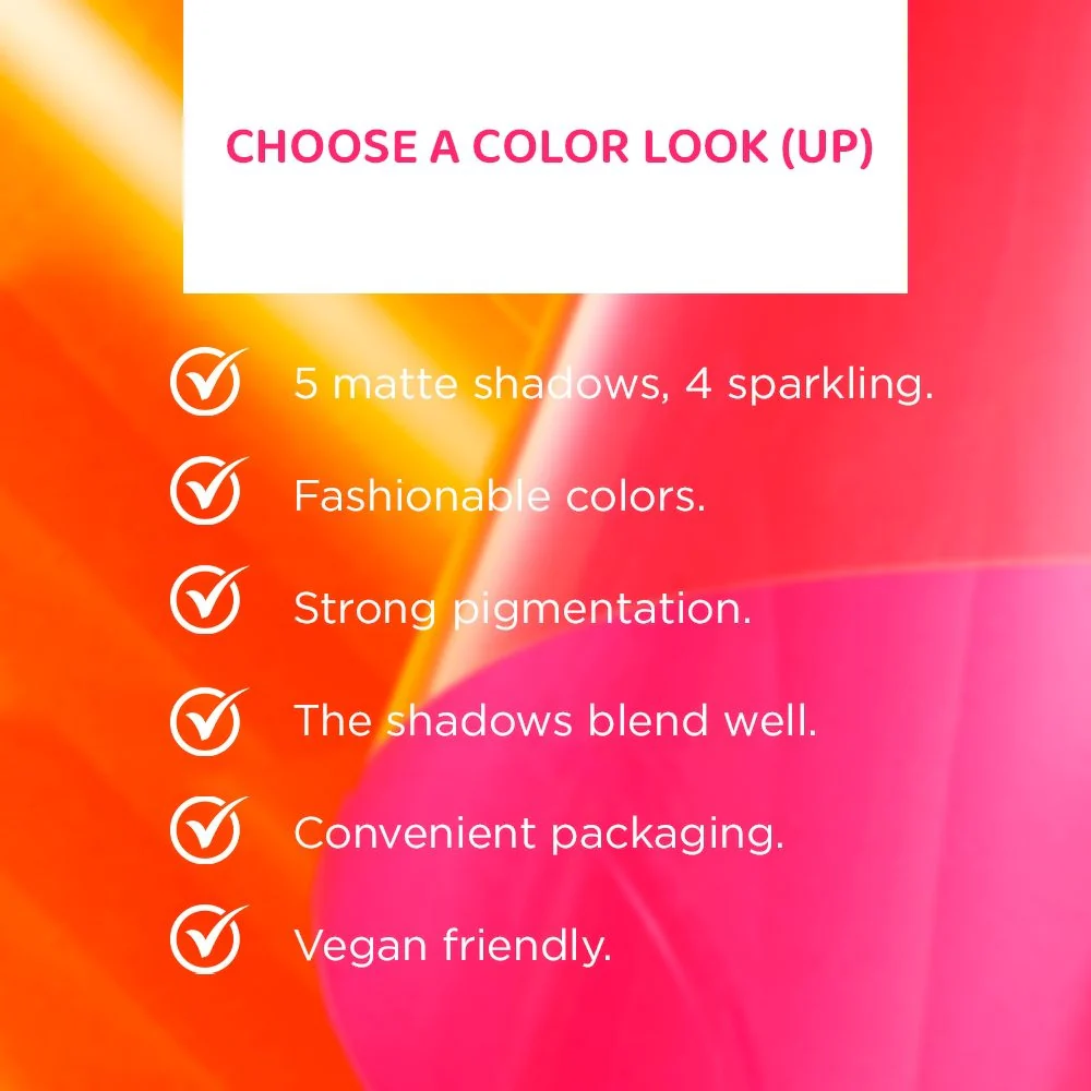 Neon Pink palette of 9 eyeshadows - Image 4